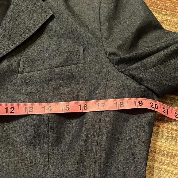 Talbots Stretch Dark Chambray Blazer - Picture 7 of 11